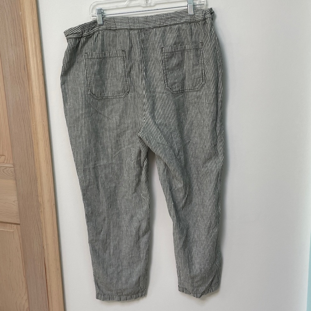 Anthropologie pants Seashore Linen Blend Striped - Picture 7 of 12